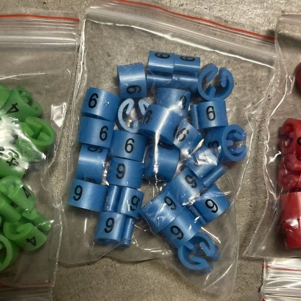 225PCS Snap on Hanger Size Markers Plastic Garment Sizers Donuts Cubes Retail